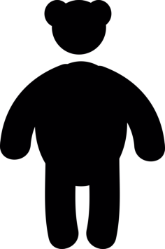 Frontal Bear Standing Craft Design Svg File, Free Vectors File